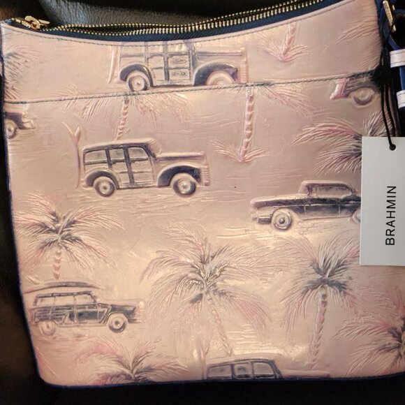 Brahmin pink/lavender cross body bag - Picture 2 of 4